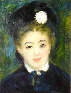 Portrait of a Young Woman in Black by Pierre Auguste Renoir