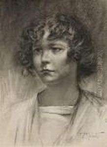 Ritratto Di Fanciulla by Francesco Paolo Michetti