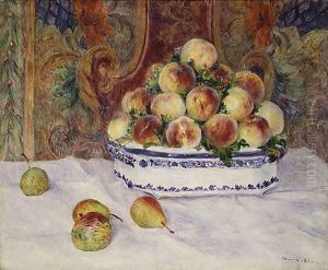 Still Life with Peaches 1881 by Pierre Auguste Renoir