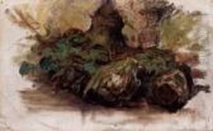 Studio Di Piante E Rocce by Francesco Paolo Michetti