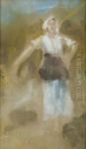 Pastorella In Posa by Francesco Paolo Michetti