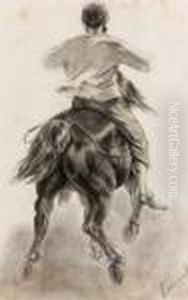 Uomo A Cavallo by Francesco Paolo Michetti