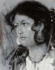 Ritratto Di Popolana by Francesco Paolo Michetti