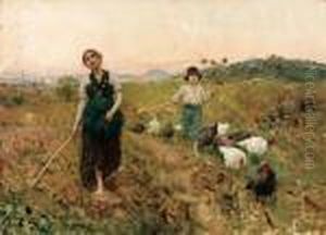Ritorno Dai Campi - 1885 Ca. by Francesco Paolo Michetti