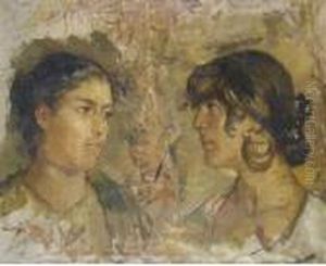 Studio Di Volti Femminili by Francesco Paolo Michetti