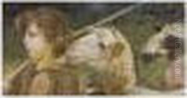 The Young Shepherd With His Flock - view 1
