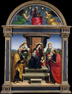 Madonna And Child Enthroned With Saints Madonna And Child Enthroned With Saints