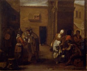 Market Scene by Jan Miel