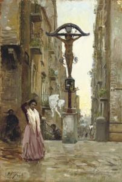 Street Scene In Naples - view 1