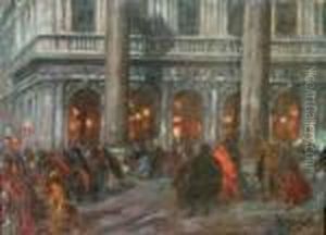 Carnevale A Piazza Sanmarco by Vincenzo Migliaro