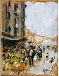 Napoli, Il Mercato Dei Fiori by Vincenzo Migliaro