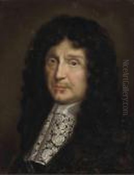 Portrait Of Jean-baptiste
Antoine Colbert, Marquis De Seignelay,bust-length, In A Black Coat, With
Lace Cravat - view 1