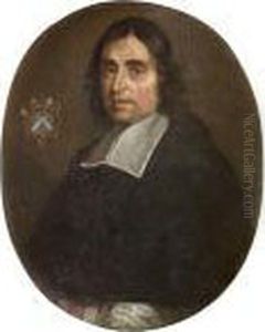 Portrait Of A Gentleman, 
Bust-length, In An Embroidered Waistcoat, A Brown Mantle And A Lace 
Jabot; And Portrait Of A Cleric, Bust-length