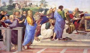 Disputation of the Holy Sacrament (La Disputa) [detail: 11]