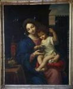 The Madonna Of The Grapes by Pierre Mignard