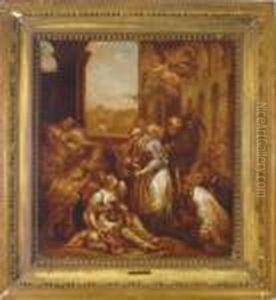 Saint Charles Borromeo Giving Alms To The Poor by Pierre Mignard