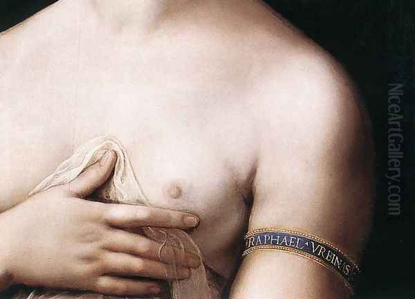 Portrait of a Young Woman [detail: 1] (or La Fornarina) - view 1
