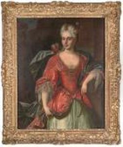Portrait Of A Lady As Diana, Standing, Three Quarter-length, With A Bow And Quiver