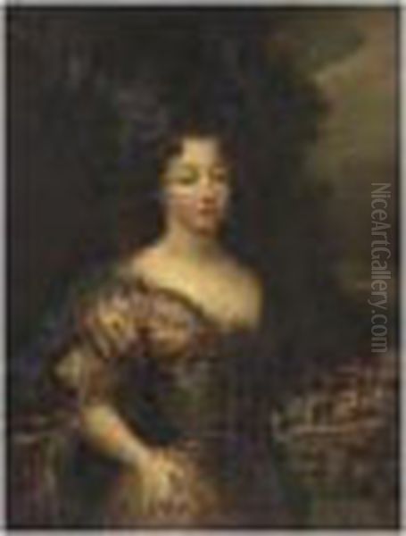 Portrait De Femme Au Bouquet De Fleur - view 1