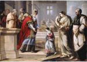 The Presentation Of The Virgin In The Temple by Pierre Mignard