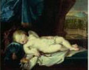 Portrait Presume Du Comte De Toulouse En Cupidon Endormi by Pierre Mignard