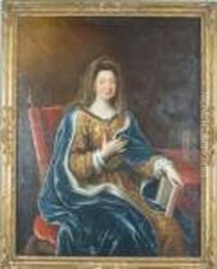 Portrait Of Francoise D'aubigne, Marquise De Maintenon, Wife Oflouis Xiv by Pierre Mignard