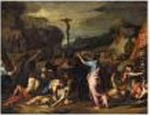 Moses And The Brazen Serpent by Pierre Mignard