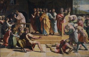 The Death Of Ananias by Raphael
