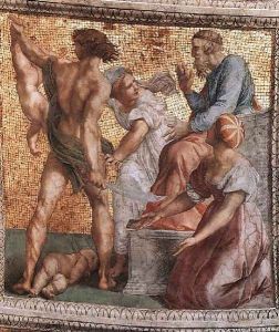 The Stanza Della Segnatura Ceiling The Judgment Of Solomon by Raphael