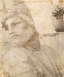 Study For The Head Of A Poet by Raphael