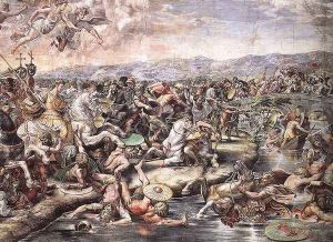 The Battle at Pons Milvius [detail: 1] by Raphael