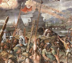 Vision of the Cross [detail: 1] by Raphael