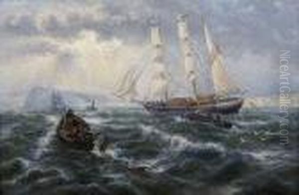 Fishing Boats In Stormy Seas - view 1