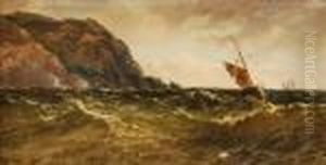 Vessels Off Anirish Coast In A Stiff Breeze Vessels Off Anirish Coast In A Stiff Breeze