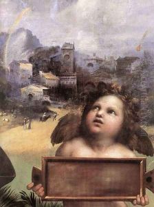 The Madonna of Foligno [detail: 1] by Raphael