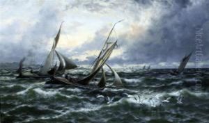 Rising Wind And Sea (off Sheerness) by Thomas Rose Miles
