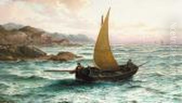 Fishers Returning, Morning At Stone Head,connemara by Thomas Rose Miles