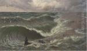 'a Coming Storm', Ebb-tide On The Goodwin Sands by Thomas Rose Miles