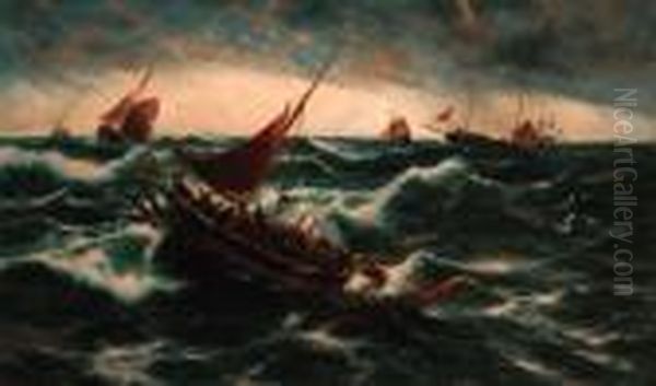 The Fishing Fleet Caught In A Squall - view 1