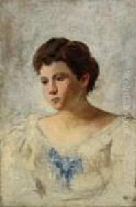 Volto Di Fanciulla by Alessandro Milesi