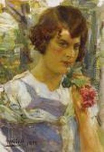 Ragazzina Con Rosa