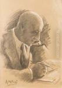Ritratto A Gabriele D'annunzio by Alessandro Milesi