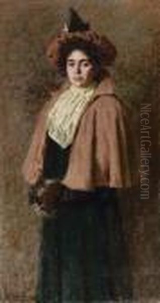 Ritratto Di Signora Con Cappello E Mantellina - view 1