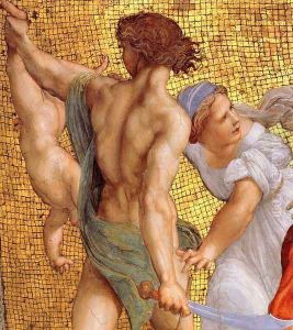The Stanza della Segnatura Ceiling: The Judgment of Solomon [detail: 1]