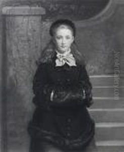 Girl Wearing Coat And Muff