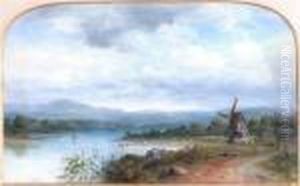 Windmill Overlooking A River