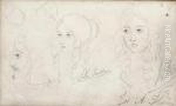 Sketches Of A Girl's Head - view 1