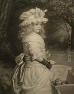 Girl Collecting Apples In An Orchard