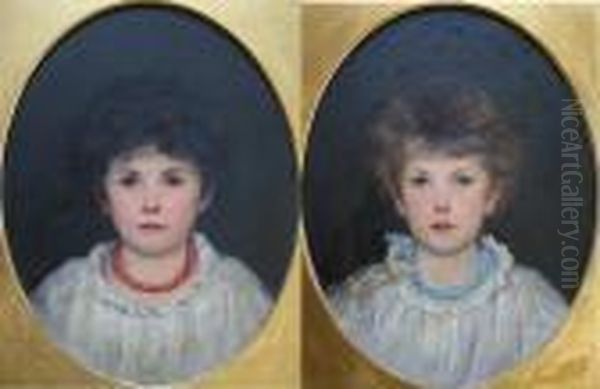 Millais,
Bt. Pra Portraits Of The Thomas Sisters Of Eyhorne Horse A Pair - view 1