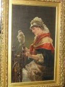Lady At A Spinning Wheel